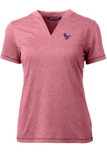 Cutter and Buck Houston Texans Womens Red Forge Short Sleeve T-Shirt