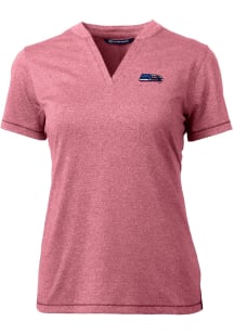 Cutter and Buck Seattle Seahawks Womens Red Forge Short Sleeve T-Shirt