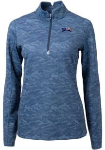 Cutter and Buck Philadelphia Eagles Womens Navy Blue Traverse 1/4 Zip Pullover