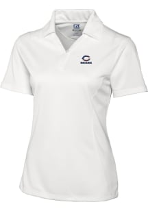 Cutter and Buck Chicago Bears Womens White Drytec Genre Short Sleeve Polo Shirt