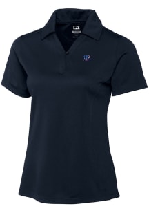 Cutter and Buck Cincinnati Bengals Womens Navy Blue Drytec Genre Short Sleeve Polo Shirt