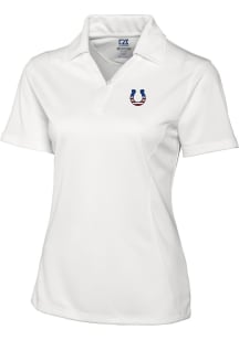 Cutter and Buck Indianapolis Colts Womens White Drytec Genre Short Sleeve Polo Shirt