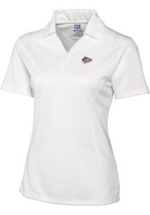 Cutter and Buck Kansas City Chiefs Womens White Americana Drytec Genre Short Sleeve Polo Shirt