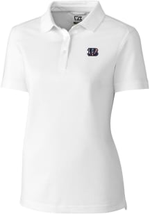 Cutter and Buck Cincinnati Bengals Womens White Advantage Short Sleeve Polo Shirt