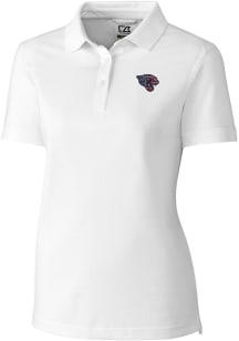 Cutter and Buck Jacksonville Jaguars Womens White Advantage Short Sleeve Polo Shirt