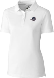 Cutter and Buck Miami Dolphins Womens White Advantage Short Sleeve Polo Shirt