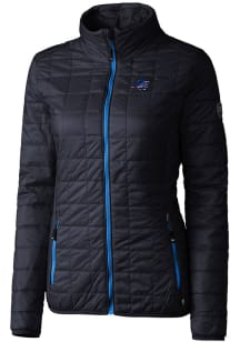 Cutter and Buck Miami Dolphins Womens Navy Blue Rainier PrimaLoft Filled Jacket