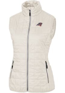 Cutter and Buck Carolina Panthers Womens White Americana Rainier PrimaLoft Vest