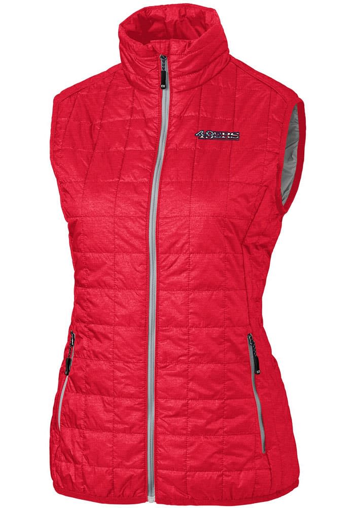 Cutter and Buck San Francisco 49ers Women's Red Rainier PrimaLoft Vest, Red, 100% Nylon, Size 2XL, Rally House