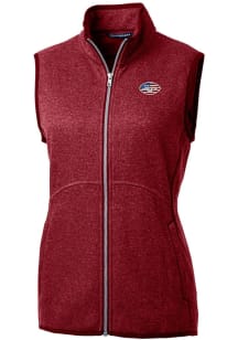 Cutter and Buck New York Jets Womens Red Mainsail Vest