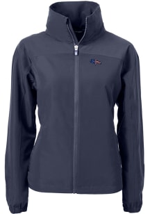 Cutter and Buck Denver Broncos Womens Navy Blue Americana Charter Eco Light Weight Jacket