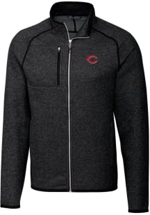Cutter and Buck Cincinnati Reds Mens Charcoal Mainsail Medium Weight Jacket