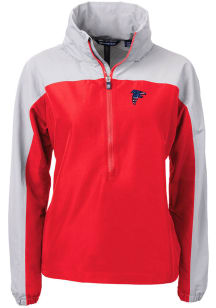 Cutter and Buck Atlanta Falcons Womens Red Americana Charter Eco Long Sleeve Pullover