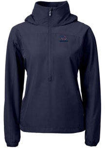 Cutter and Buck Chicago Bears Womens Navy Blue Charter Eco Long Sleeve Pullover