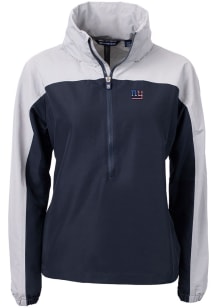 Cutter and Buck New York Giants Womens Navy Blue Charter Eco Long Sleeve Pullover