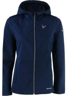 Cutter and Buck Houston Texans Womens Navy Blue Americana Evoke Light Weight Jacket