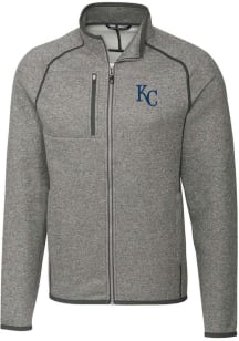 Cutter and Buck Kansas City Royals Mens Grey Mainsail Medium Weight Jacket