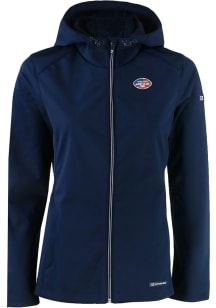 Cutter and Buck New York Jets Womens Navy Blue Evoke Light Weight Jacket