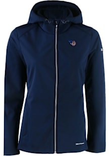 Cutter and Buck Tennessee Titans Womens Navy Blue Americana Evoke Light Weight Jacket
