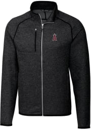 Cutter and Buck Los Angeles Angels Mens Charcoal Mainsail Long Sleeve Full Zip Jacket