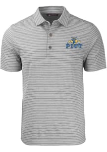 Cutter and Buck Pitt Panthers Grey Forge Heather Stripe Vault Big and Tall Polo