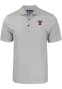 Cutter and Buck Texas A&amp;M Aggies Grey Pike Eco Geo Print Vault Big and Tall Polo