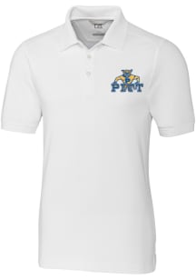 Cutter and Buck Pitt Panthers Mens White Advantage Vault Big and Tall Polos Shirt