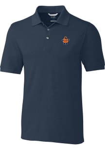 Cutter and Buck Syracuse Orange Mens Navy Blue Advantage Vault Big and Tall Polos Shirt