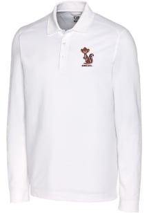 Minnesota Golden Gophers White Cutter and Buck Advantage Pique Long Sleeve Vault Big and Tall Po..