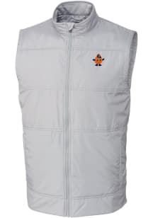 Cutter and Buck Syracuse Orange Mens Grey Stealth Vault Big and Tall Vest