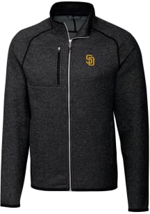 Cutter and Buck San Diego Padres Mens Charcoal Mainsail Medium Weight Jacket