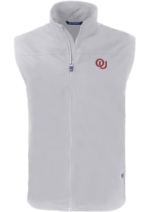 Cutter and Buck Oklahoma Sooners Big and Tall Grey Charter Vault Mens Vest