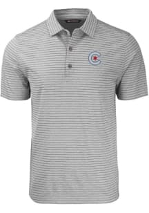 Cutter and Buck Chicago Cubs Big and Tall Grey City Connect Forge Heather Stripe Big and Tall Go..