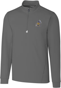 Cutter and Buck East Tennesse State Buccaneers Mens Grey Vault Traverse Long Sleeve 1/4 Zip Pull..