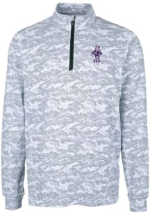 Cutter and Buck K-State Wildcats Mens Charcoal Traverse Vault Long Sleeve 1/4 Zip Pullover