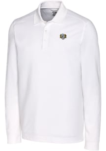 Cutter and Buck North Carolina Tar Heels Mens White Advantage Vault Long Sleeve Polo Shirt