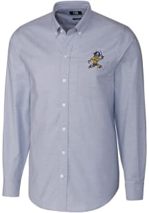 Cutter and Buck East Tennesse State Buccaneers Mens Light Blue Vault Stretch Oxford Long Sleeve ..