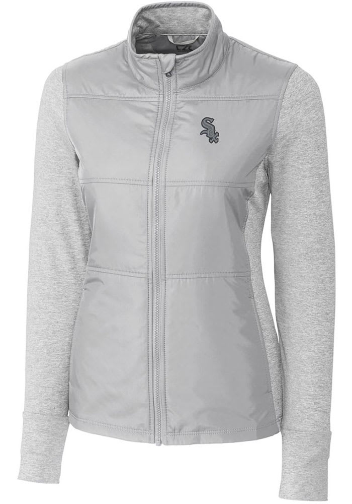 Cutter and Buck Chicago White Sox Womens Grey Stealth Hybrid Quilted Light Weight Jacket
