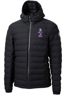 Cutter and Buck K-State Wildcats Mens Black Mission Ridge Repreve Vault Filled Jacket