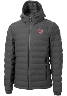 Cutter and Buck Oklahoma Sooners Mens Grey Mission Ridge Repreve Vault Filled Jacket