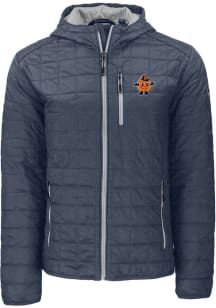 Cutter and Buck Syracuse Orange Mens Grey Rainier PrimaLoft Hooded Vault Filled Jacket