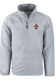 Cutter and Buck Syracuse Orange Mens Grey Charter Eco Vault Light Weight Jacket