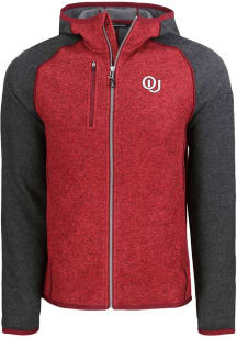 Cutter and Buck Oklahoma Sooners Mens Red Mainsail Vault Light Weight Jacket