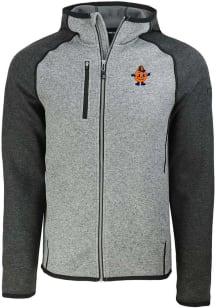 Cutter and Buck Syracuse Orange Mens Grey Mainsail Vault Light Weight Jacket