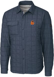 Cutter and Buck Syracuse Orange Mens Grey Rainier PrimaLoft Vault Outerwear Lined Jacket