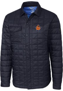 Cutter and Buck Syracuse Orange Mens Navy Blue Rainier PrimaLoft Vault Outerwear Lined Jacket