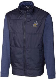 Cutter and Buck East Tennesse State Buccaneers Mens Navy Blue Stealth Vault Medium Weight Jacket