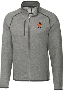 Cutter and Buck Syracuse Orange Mens Grey Mainsail Vault Medium Weight Jacket
