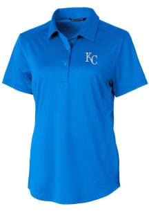 Cutter and Buck Kansas City Royals Womens Blue Prospect Textured Short Sleeve Polo Shirt