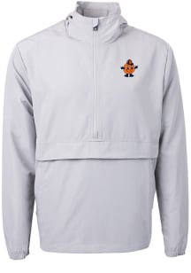 Cutter and Buck Syracuse Orange Mens Grey Charter Eco Vault Pullover Jackets